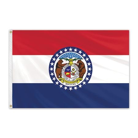 Global Flags Unlimited Missouri Outdoor Nylon Flag 12"x18" 200391